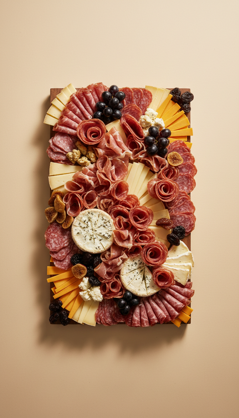 Signature grand charcuterie board with premium meats